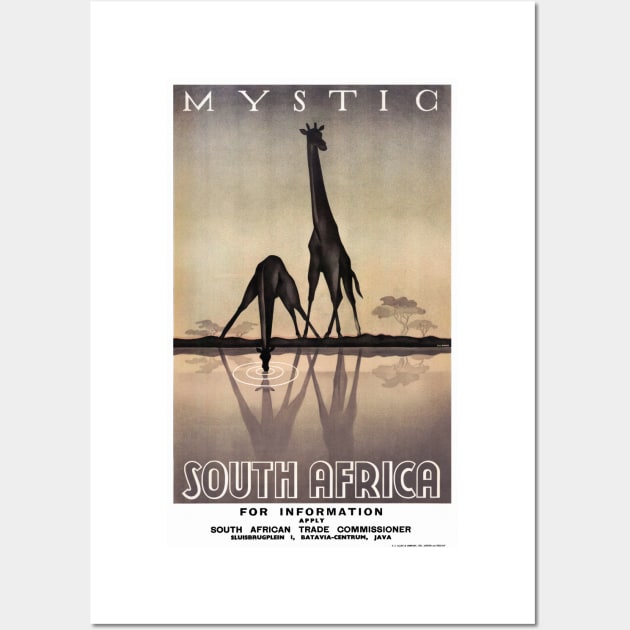 Vintage Travel Poster Mystic South Africa Wall Art by vintagetreasure